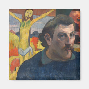 Imán Paul Gauguin - Autorretrato con Cristo Amarillo