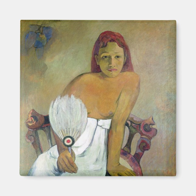 Imán Paul Gauguin | Chica con ventilador, 1908 (Frente)