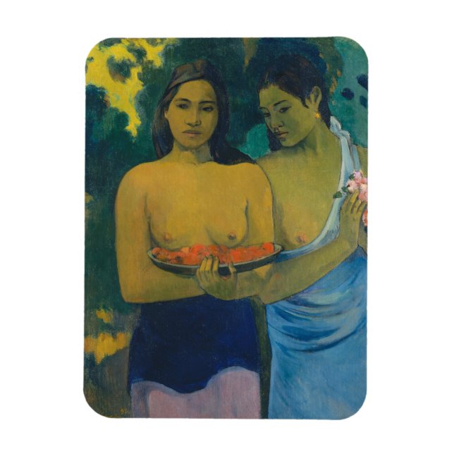 Imán Paul Gauguin - Dos mujeres tahitianas (Vertical)