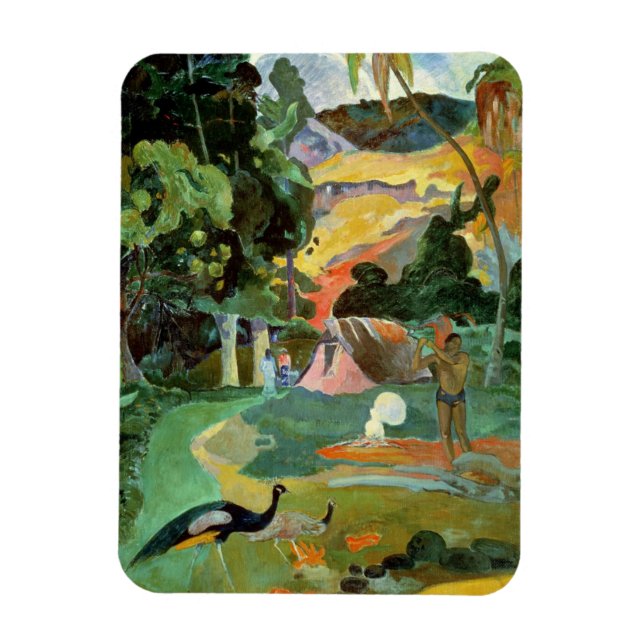 Imán Paul Gauguin | Matamoe o Paisaje con pavos reales (Vertical)