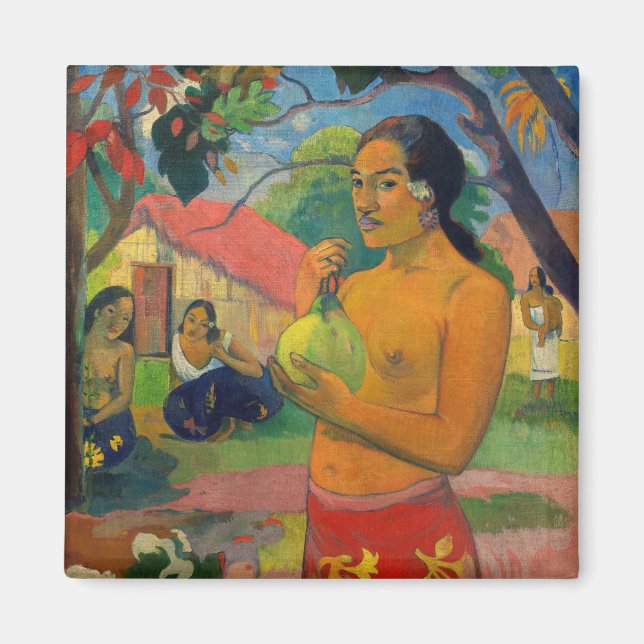 Imán Paul Gauguin - Mujer sosteniendo un fruto (Frente)