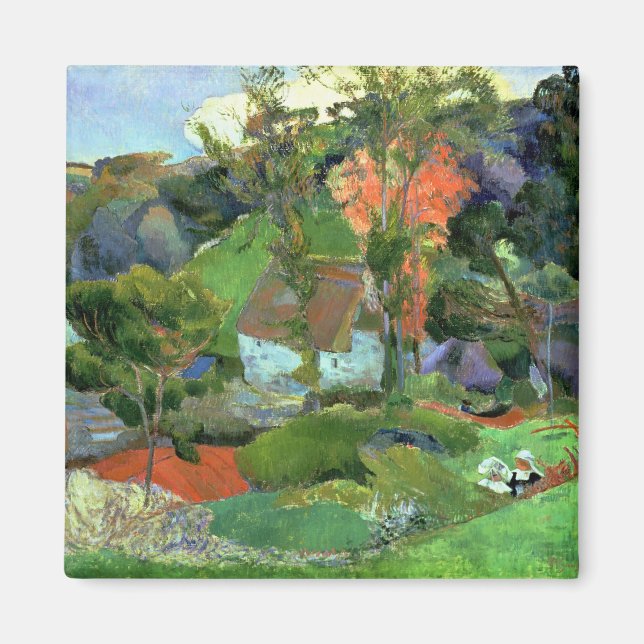 Imán Paul Gauguin | Paisaje en Pont Aven, 1888 (Frente)
