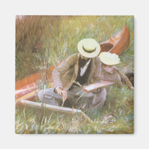 Imán Paul Helleu Esbozando con su esposa por JS Sargent