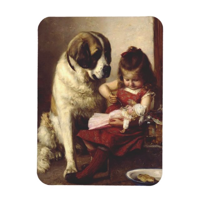 Imán Paul Hermann Wagner: Mejores Amigos Arte Victorian (Vertical)