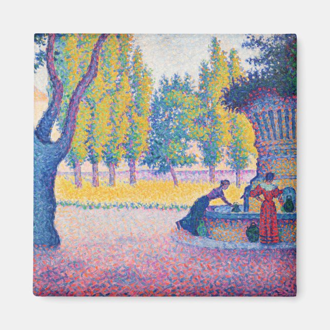 Imán Paul Signac - Fuente de los Lices, Saint-Tropez (Frente)