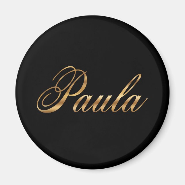 Imán Paula gold Design Lettering Magnet (Frente)