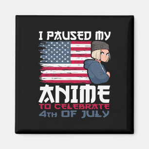 Imán Pausa Mi Anime Para Celebrar El 4 De Julio Incendi