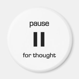 Imán Pausa para el pensamiento (texto negro)