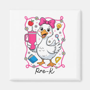 Imán Pava Silly Goose Pre-k Niña 1er Día De Clases