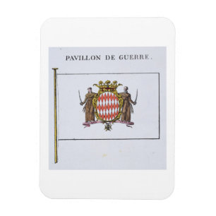 Imán Pavillon de Guerre, detalle de banderas de Mónaco