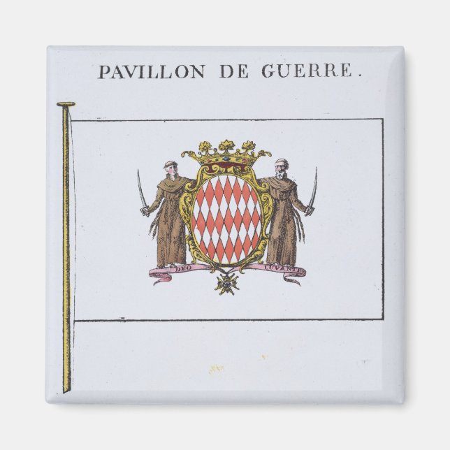 Imán Pavillon de Guerre, detalle de las banderas de Món (Frente)