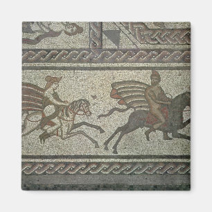 Imán Pavimento de mosaico del chalet romano en el punto