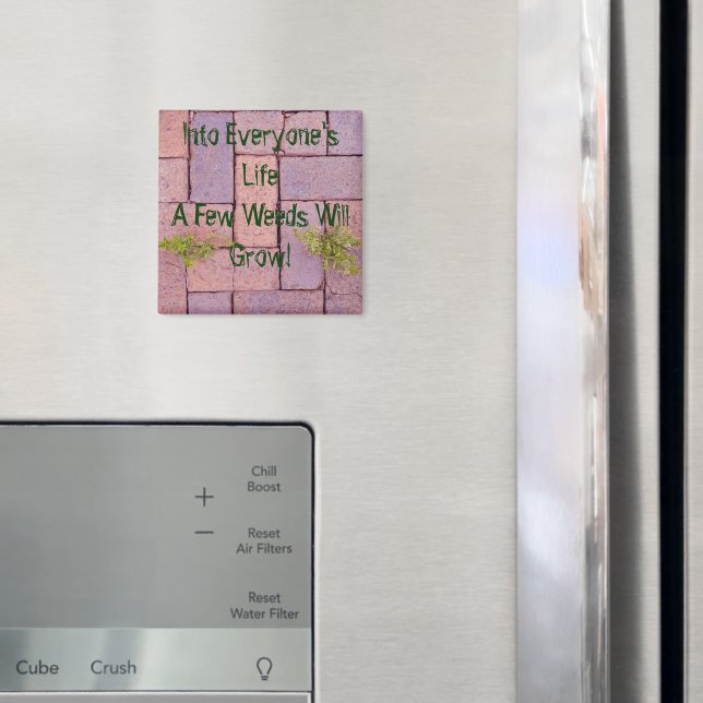 Imán Paving Stones Weeds In Walkway Photo Personalizado (In situ (nevera))