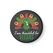 Pavo De Acción De Gracias Agradecido Por Los Vegan
