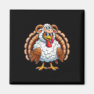 Imán Pavo de Acción de Gracias disfrazado de oveja Humo