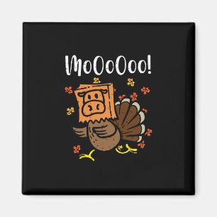 Imán Pavo de Acción de Gracias Divertido Vaca Falsa Moo
