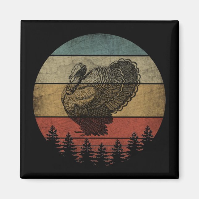 IMÁN PAVO DE ACCIÓN DE GRACIAS FELIZ (Frente)