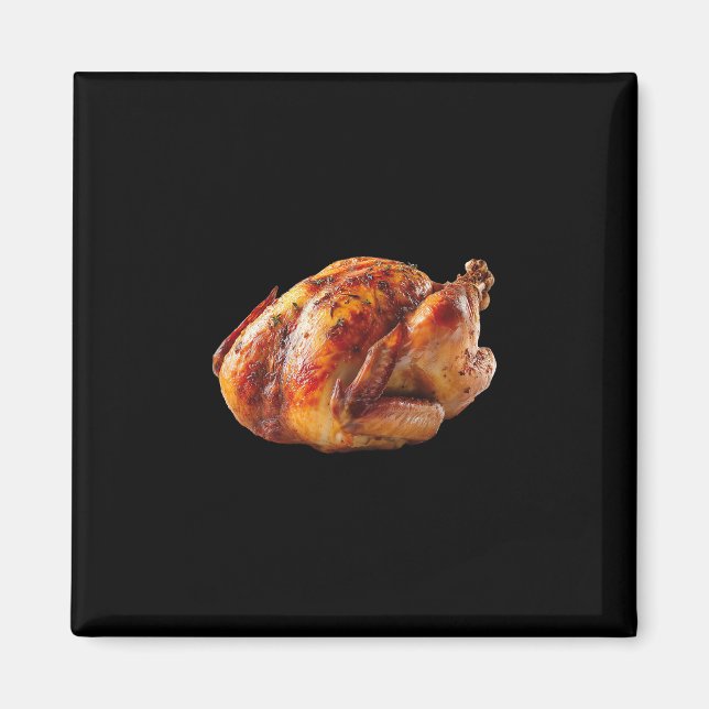 Imán Pavo Día de Acción de Gracias Disfraz de Comida Di (Frente)