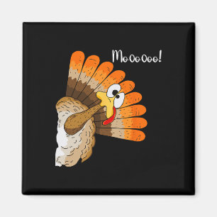 Imán Pavo divertido de Acción de Gracias Moo Vaca falsa