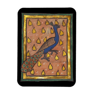 Imán Pavo real del bestiario medieval c. 1270