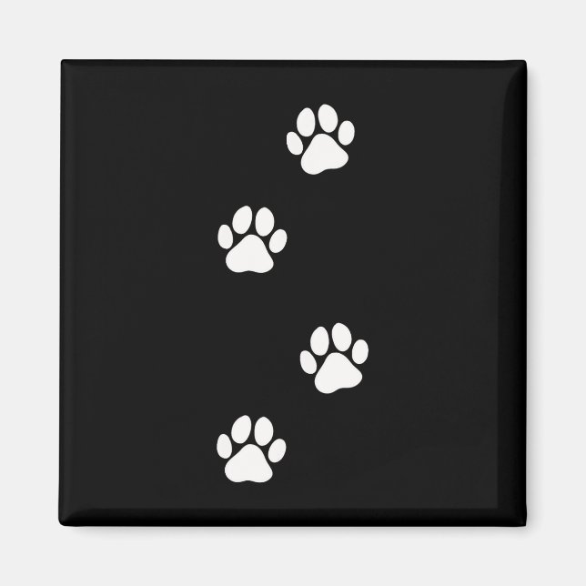 Imán Paw Print Dog Cat Pet Lover (Frente)