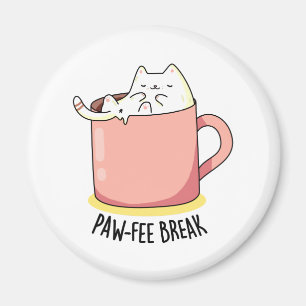 Imán Pawfee Rompe Gracioso Gato Gato Gatito En Un Café 