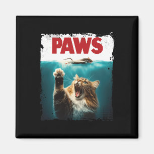 Imán Paws Parodian el ratón del gato Un gato cómico per