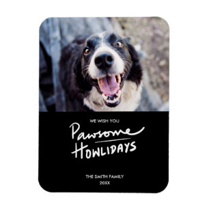 Imán Pawsome Howlidays   Festividad divertida de fotos 