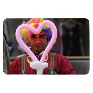 Imán Payaso Con Corazón Rosa