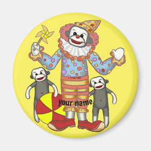 Imán Payaso de mono de calcetín
