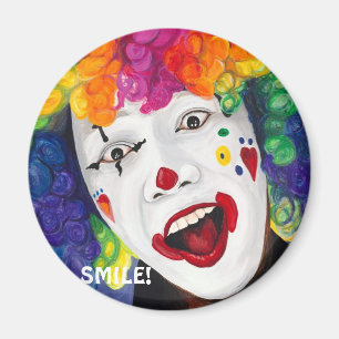 Imán ¡Payaso del arco iris, SONRISA!