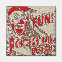 Imán Payaso divertido de la playa de Pontchartrain