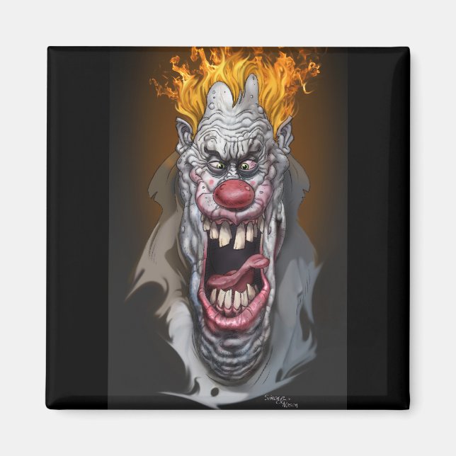 Imán payaso en llamas (Frente)