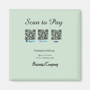 Imán paypal venmo visa tarjeta de escaneo para pagar QR
