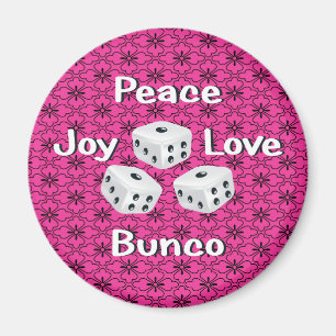 Imán paz, alegría, amor, bunco