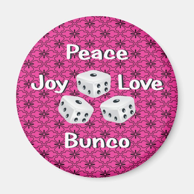 Imán paz, alegría, amor, bunco (Frente)