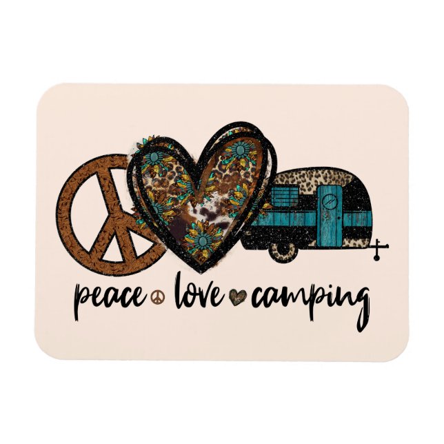 Imán Paz, amor, acampada (Horizontal)