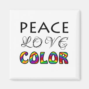 Imán Paz Amor Color Diseño Arcoíris