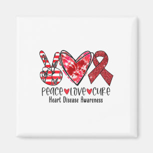 Imán Paz Amor Cure Tie Dye Enfermedad Cardíaca Sensibil