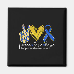 Imán Paz Amor Esperanza Alopecia Conciencia Cinta Azul