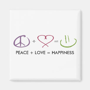 Imán Paz + Amor = felicidad