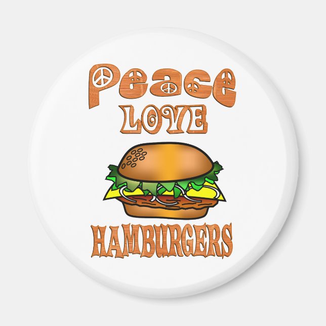 Imán Paz Amor Hamburguesas (Frente)