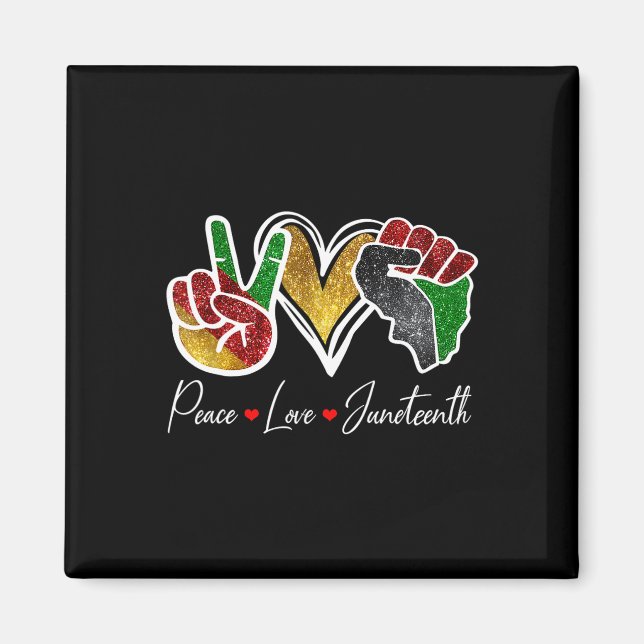 Imán Paz Amor Junetdecimo Orgullo Negro Libertad 4 De J (Frente)