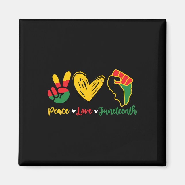 Imán Paz Amor Junetdecimo Orgullo Negro Libertad 4 De J (Frente)
