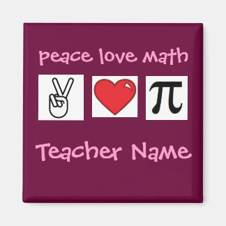 Imán Paz Amor Matemáticas Personalizado Math Math Math.