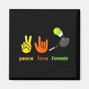 Imán Paz Amor Tenis Divertido Tenis Amantes Señal de Ma