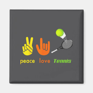 Imán Paz Amor Tenis Señal Manual Amantes del Tenis Dive