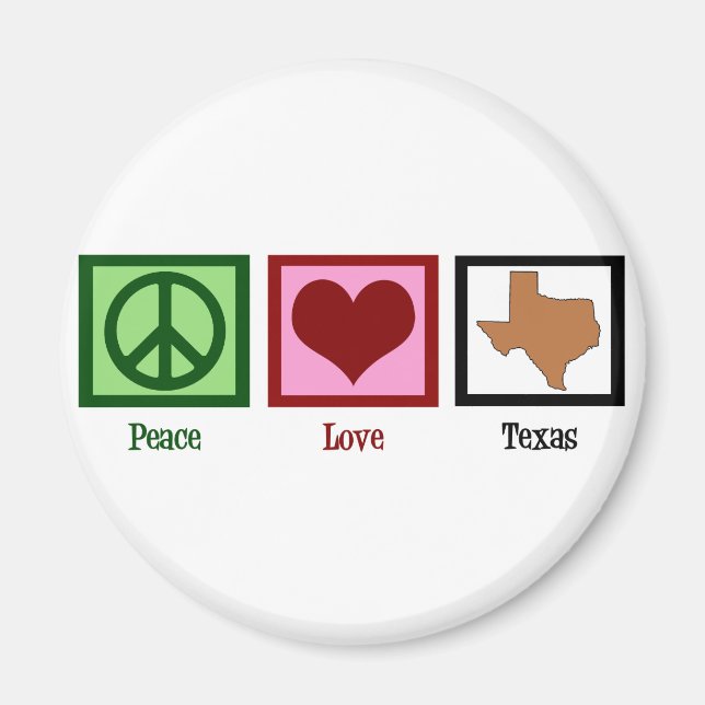 Imán Paz Amor Texas (Frente)