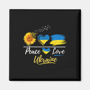 Imán Paz Amor Ucrania Girasol Bandera Apoya a Ucrania