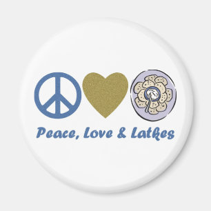 Imán Paz, amor y latas Hanukkah Tees and Gifts